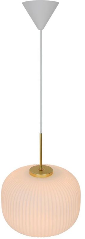 Lampa wisząca Nordlux Milford biały opal/mosiądz E27 40W IP20 metal/szkło 1 szt.