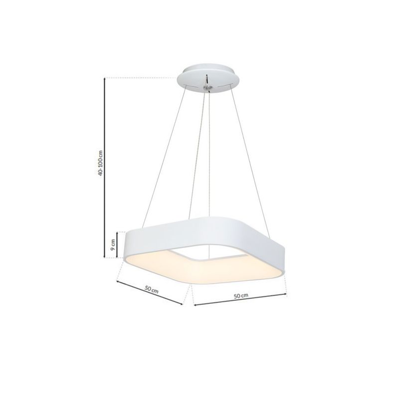 Lampa wisząca nowoczesna biała kwadratowa LED 40W ASTRO Milagro 1 szt.
