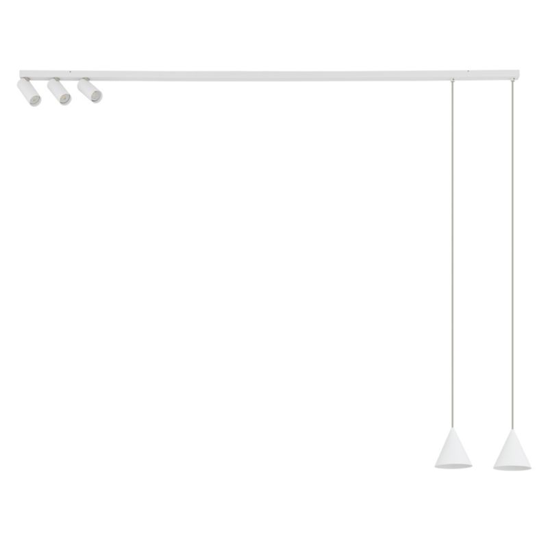 Lampa wisząca nowoczesna biała reflektorki na listwie 5xGU10 10W FOURTY Nowodvorski 1 szt.