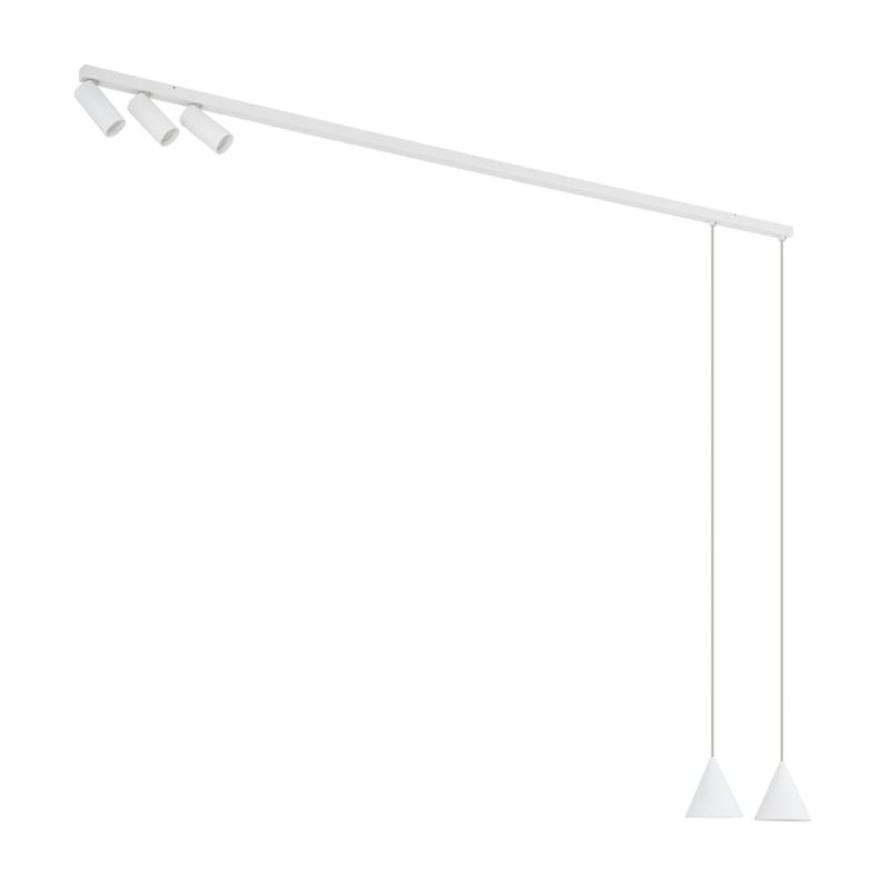 Lampa wisząca nowoczesna biała reflektorki na listwie 5xGU10 10W FOURTY Nowodvorski 1 szt.