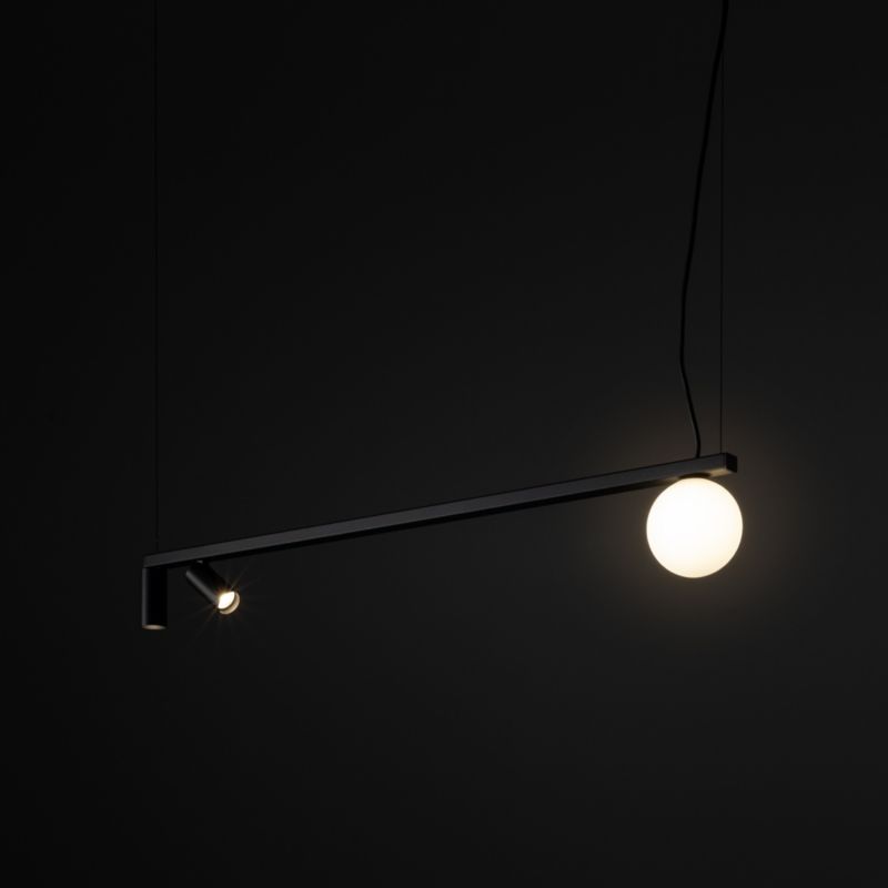 Lampa wisząca nowoczesna czarna reflektorki i kula 1xG9 10W + 2xGU10 10W FOURTY Nowodvorski 1 szt.