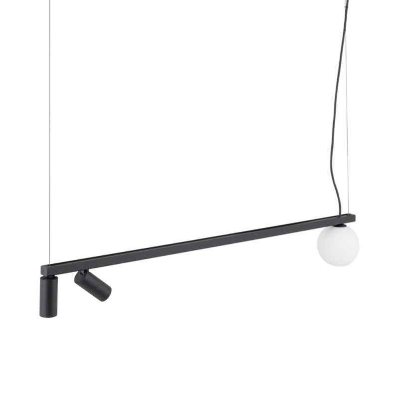 Lampa wisząca nowoczesna czarna reflektorki i kula 1xG9 10W + 2xGU10 10W FOURTY Nowodvorski 1 szt.