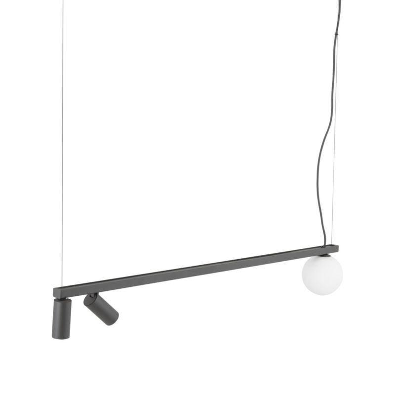Lampa wisząca nowoczesna grafitowa reflektorki i kula 1xG9 10W + 2xGU10 10W FOURTY Nowodvorski 1 szt.