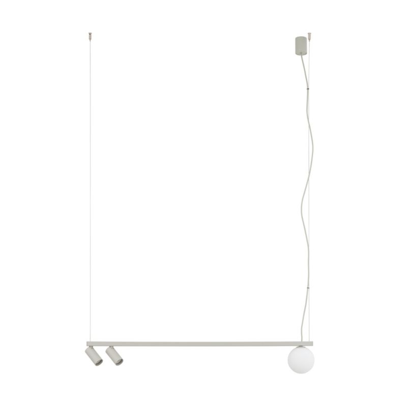 Lampa wisząca nowoczesna szara reflektorki i kula 1xG9 10W + 2xGU10 10W FOURTY Nowodvorski 1 szt.