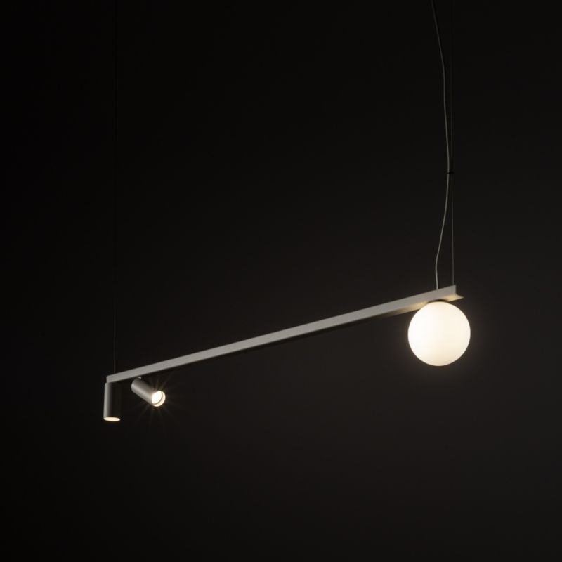 Lampa wisząca nowoczesna szara reflektorki i kula 1xG9 10W + 2xGU10 10W FOURTY Nowodvorski 1 szt.