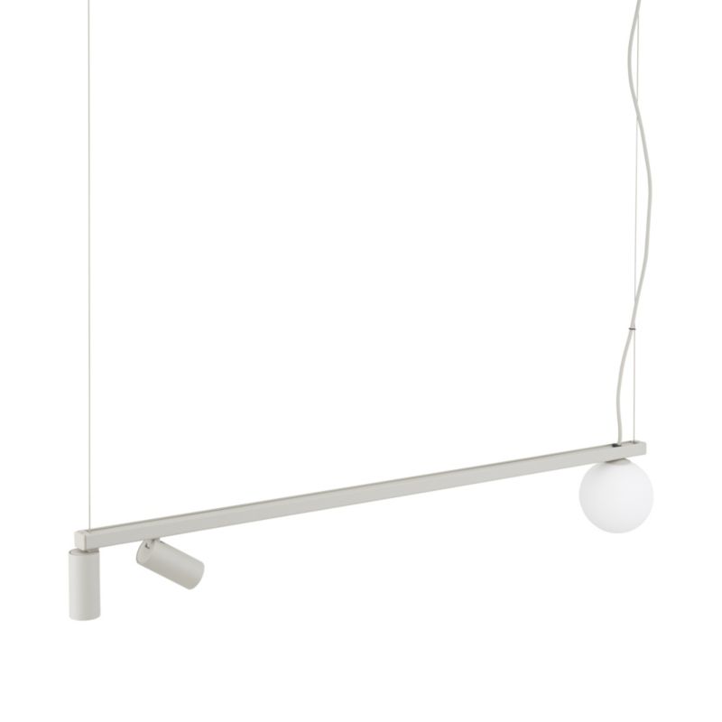 Lampa wisząca nowoczesna szara reflektorki i kula 1xG9 10W + 2xGU10 10W FOURTY Nowodvorski 1 szt.