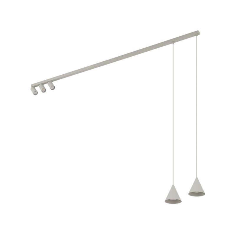 Lampa wisząca nowoczesna szara reflektorki na listwie 5xGU10 10W FOURTY Nowodvorski 1 szt.
