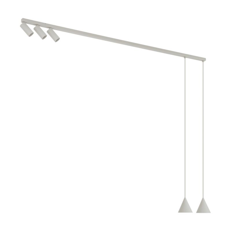 Lampa wisząca nowoczesna szara reflektorki na listwie 5xGU10 10W FOURTY Nowodvorski 1 szt.