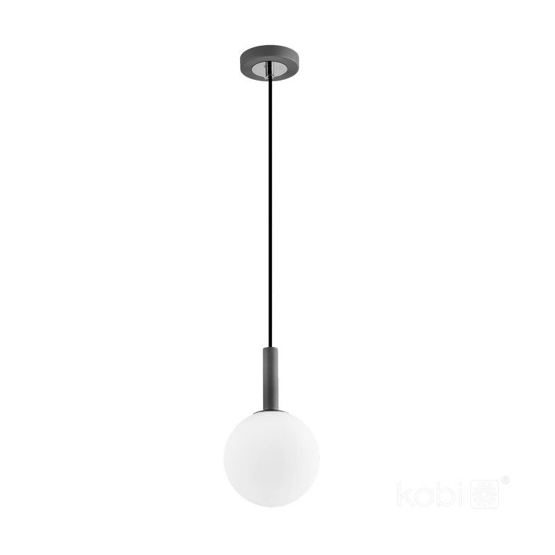 Lampa wisząca nowoczesna szaro-biała szklana kula 1xG9 5W GLOBE ELEGANCE Kobi 1 szt.