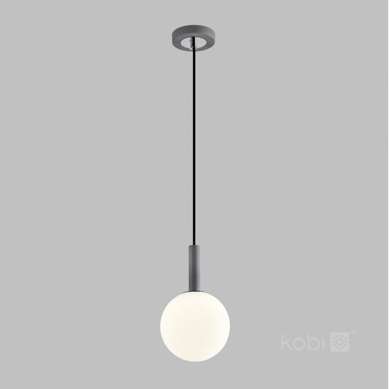 Lampa wisząca nowoczesna szaro-biała szklana kula 1xG9 5W GLOBE ELEGANCE Kobi 1 szt.