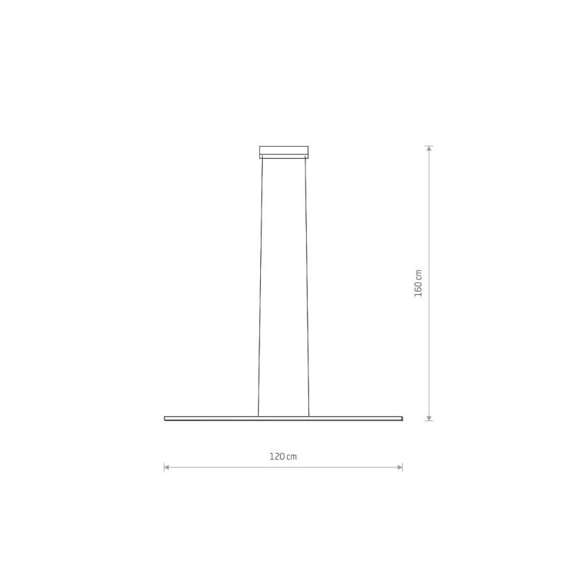 Lampa wisząca Nowodvorski Lighting Bar czarna nowoczesna podłużna 120 cm wbudowany LED 21W 1 szt.