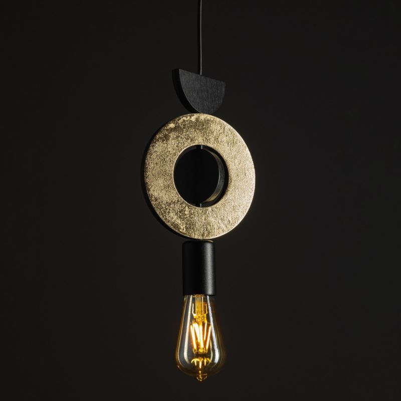 Lampa wisząca Nowodvorski Lighting Drops Wood F 1805 złoto-czarna dekoracyjna 1xE27 x 25W 1 szt.