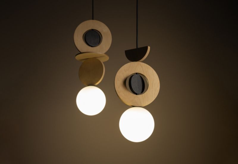 Lampa wisząca Nowodvorski Lighting Drops Wood F 1805 złoto-czarna dekoracyjna 1xE27 x 25W 1 szt.