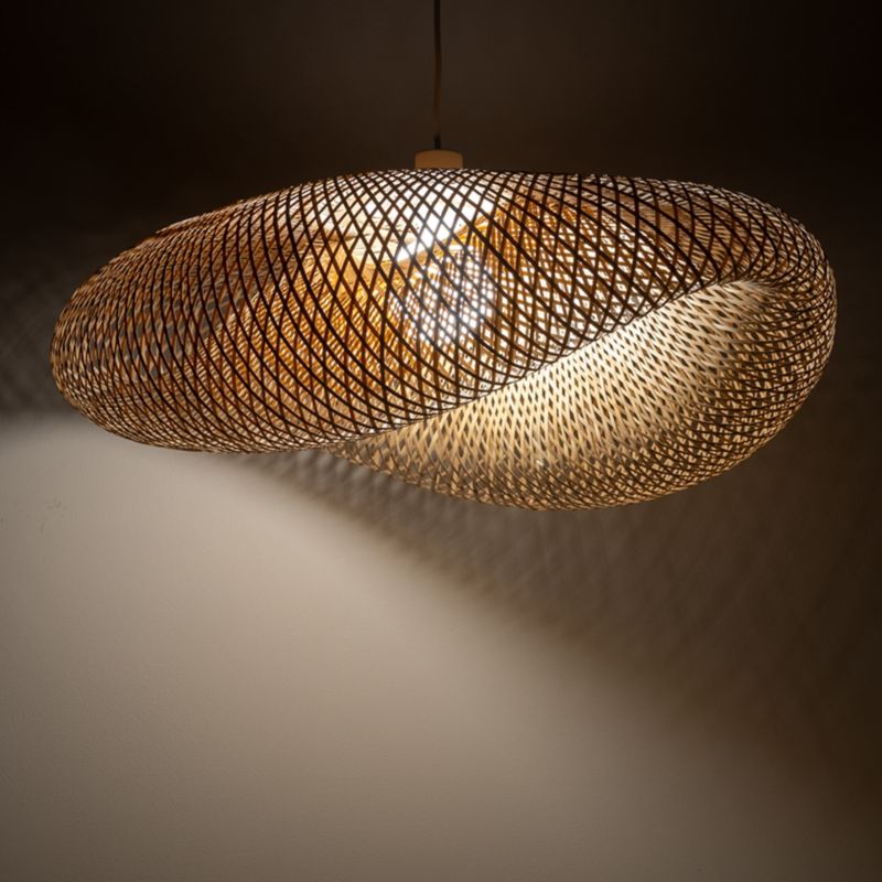 Lampa wisząca Nowodvorski Lighting Havana L 3977 naturalne drewno-biała dekoracyjna 1xE27 x 25W 1 szt.