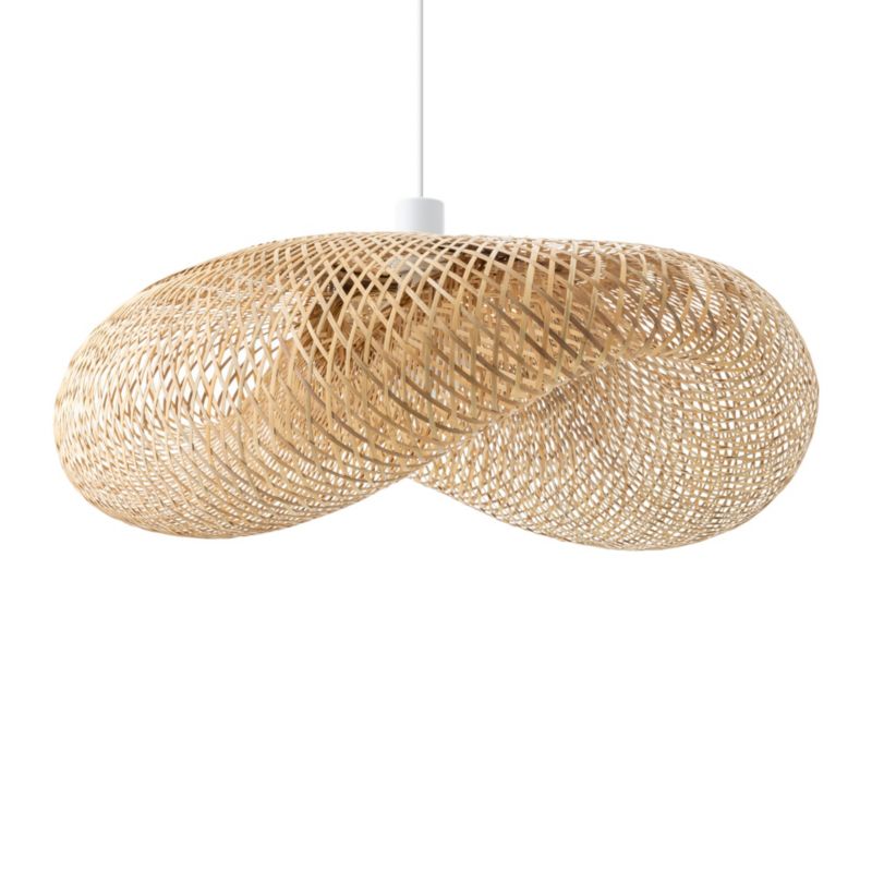Lampa wisząca Nowodvorski Lighting Havana L 3977 naturalne drewno-biała dekoracyjna 1xE27 x 25W 1 szt.
