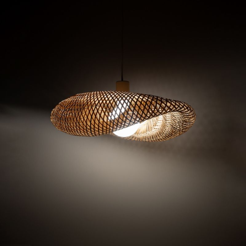 Lampa wisząca Nowodvorski Lighting Havana S 3953 naturalne drewno-biała dekoracyjna 1xE27 x 25W 1 szt.