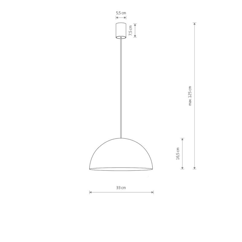 Lampa wisząca Nowodvorski Lighting Hemisphere czarno-złota wym: 125 x 33 x 33 cm 1xE27 x 25W 1 szt.