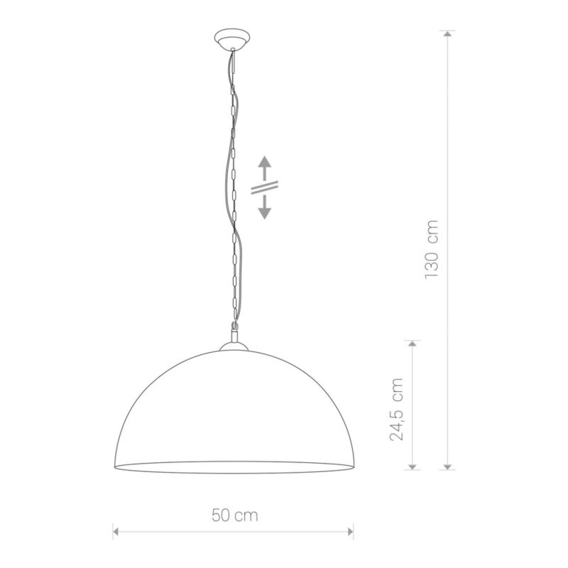 Lampa wisząca Nowodvorski Lighting Hemisphere rdzawy wym: 123 x 50 x 50 cm 1xE27 x 60W 1 szt.