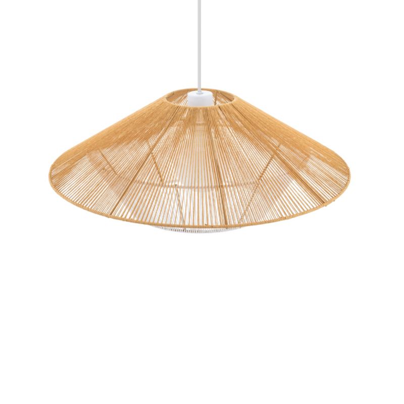 Lampa wisząca Nowodvorski Lighting Japandi M naturalne drewno-biała wym: 160 x 60 x 60 cm 1xE27 x 25W 1 szt.