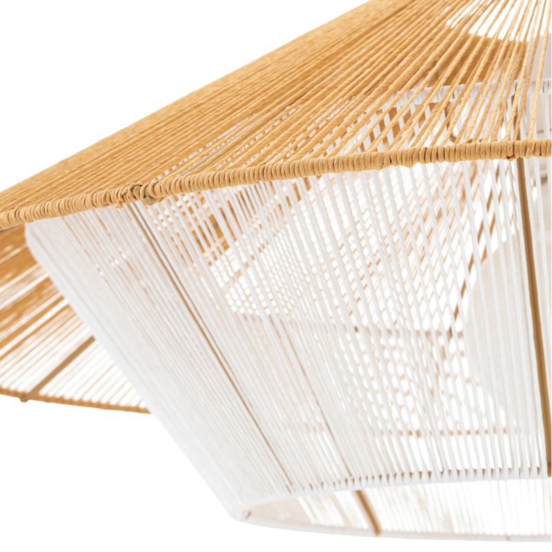 Lampa wisząca Nowodvorski Lighting Japandi M naturalne drewno-biała wym: 160 x 60 x 60 cm 1xE27 x 25W 1 szt.