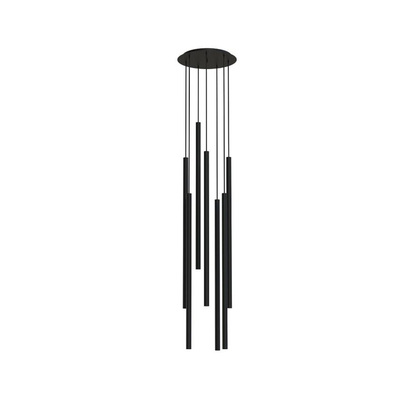 Lampa wisząca Nowodvorski Lighting Laser czarna kaskadowa 7xG9 x 10W 1 szt.