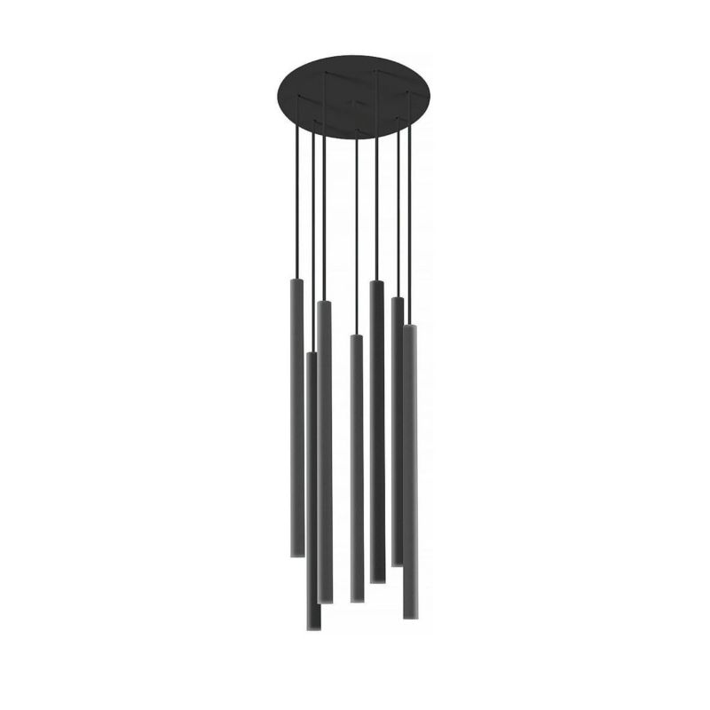 Lampa wisząca Nowodvorski Lighting Laser czarna wym: 130 x 30 x 30 cm 7xG9 x 10W 1 szt.