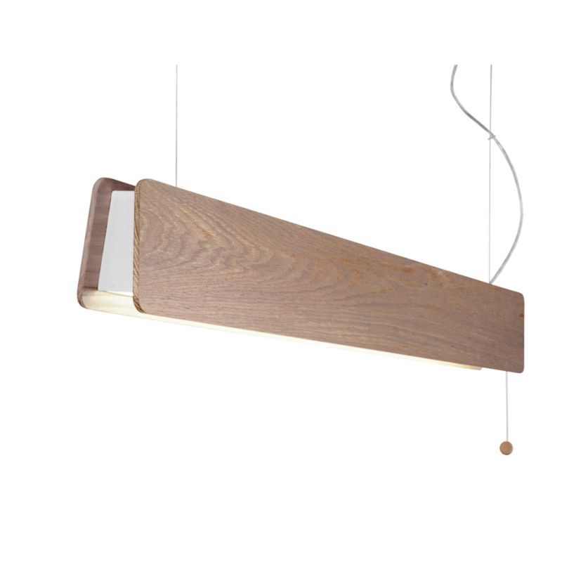 Lampa wisząca Nowodvorski Lighting Oslo biała ciemne drewno wym: 150 x 8 x 98 cm 1xT8/G13 x 16W drewno 1 szt.
