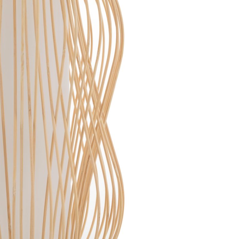 Lampa wisząca Nowodvorski Lighting Puket S naturalne drewno-biała wym: 160 x 21 x 21 cm 1xE27 x 25W 1 szt.