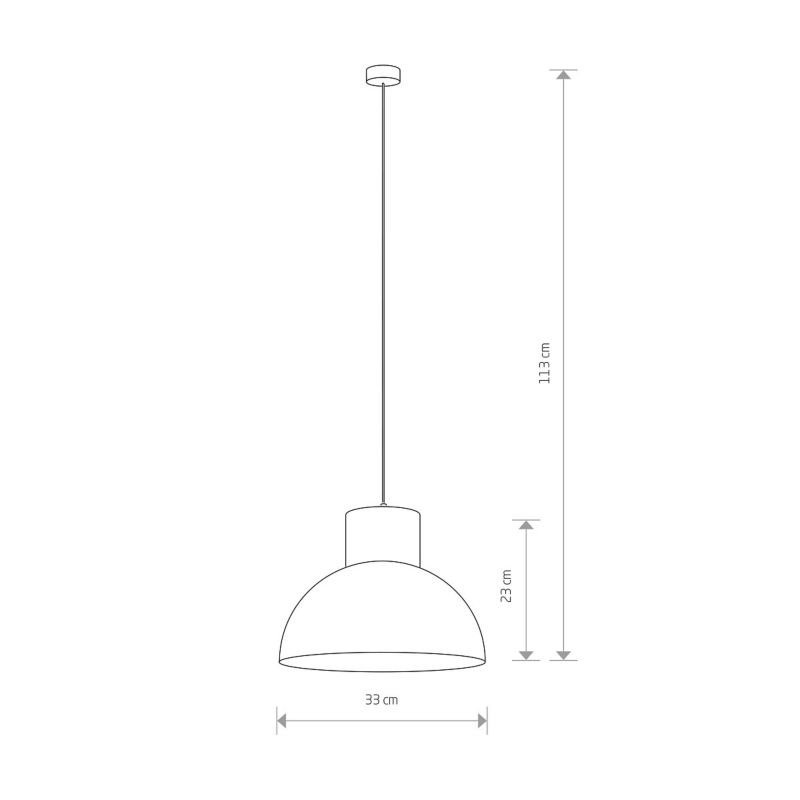 Lampa wisząca Nowodvorski Lighting Works czarno-biała szerokość 33 cm 1xE27 x 60W 1 szt.