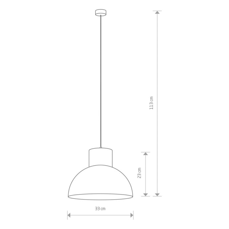Lampa wisząca Nowodvorski Lighting Works szara szerokość 33 cm 1xE27 x 60W 1 szt.