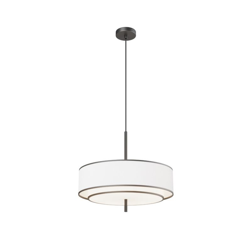 Lampa wisząca okrągły abażur Maytoni BERGAMO biało-czarna 5xE27x60W IP20 wym:346x50x50cm - 1 szt.