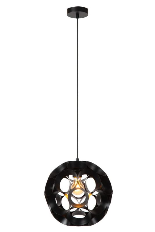 Lampa wisząca ozdobna kula 30 cm Lucide HANNELORE czarna 1xE27x40W IP20 wym:163x30x30cm - 1 szt.