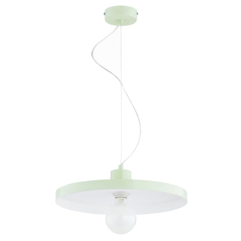 Lampa wisząca płaski talerz Alfa ETERI zielona 1xE27x15W IP20 wym:80x40x40cm - 1 szt.