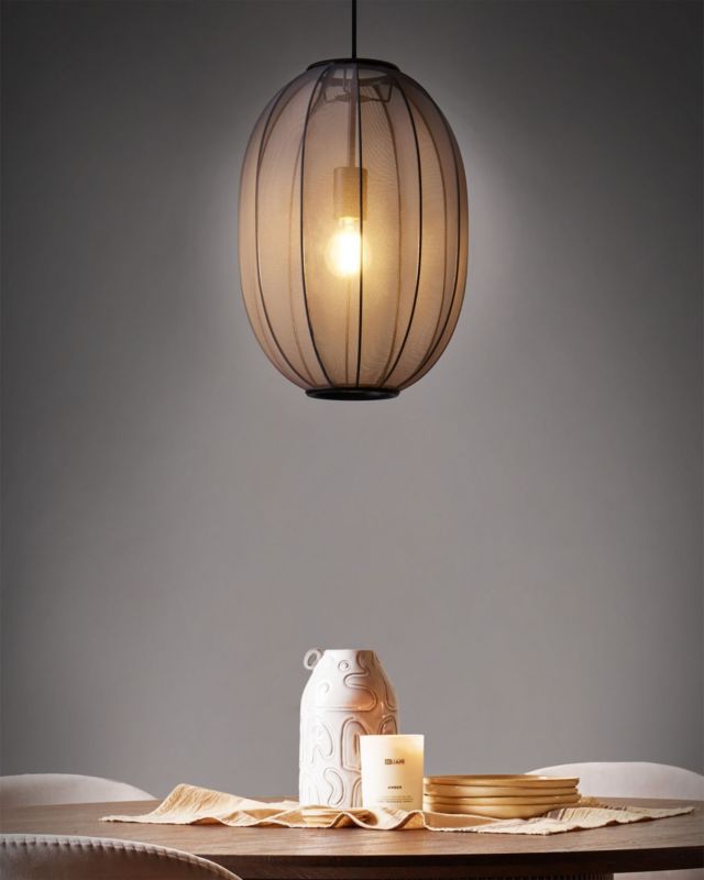 Lampa wisząca Padamo Materiał syntetyczny Czarny 1 szt.