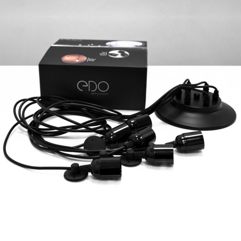 Lampa wisząca pająk Edo Aranea 6xE27 czarny EDO777189  1 szt.