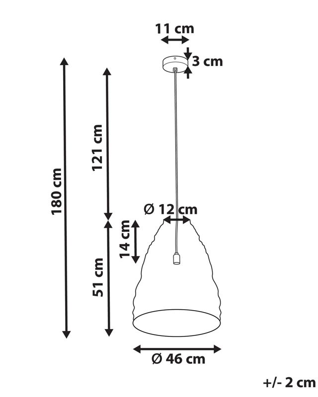 Lampa wisząca Parbati Metal Czarny 1 szt.