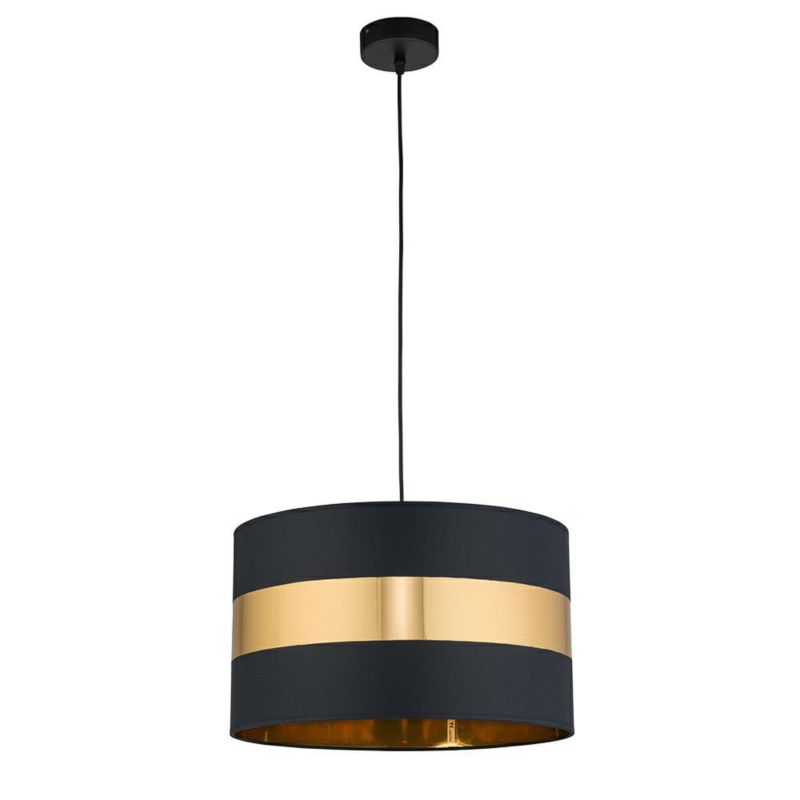 Lampa Wisząca PARIS TK Lighting Czarno Złota 1xE27 50x50 cm 1szt.