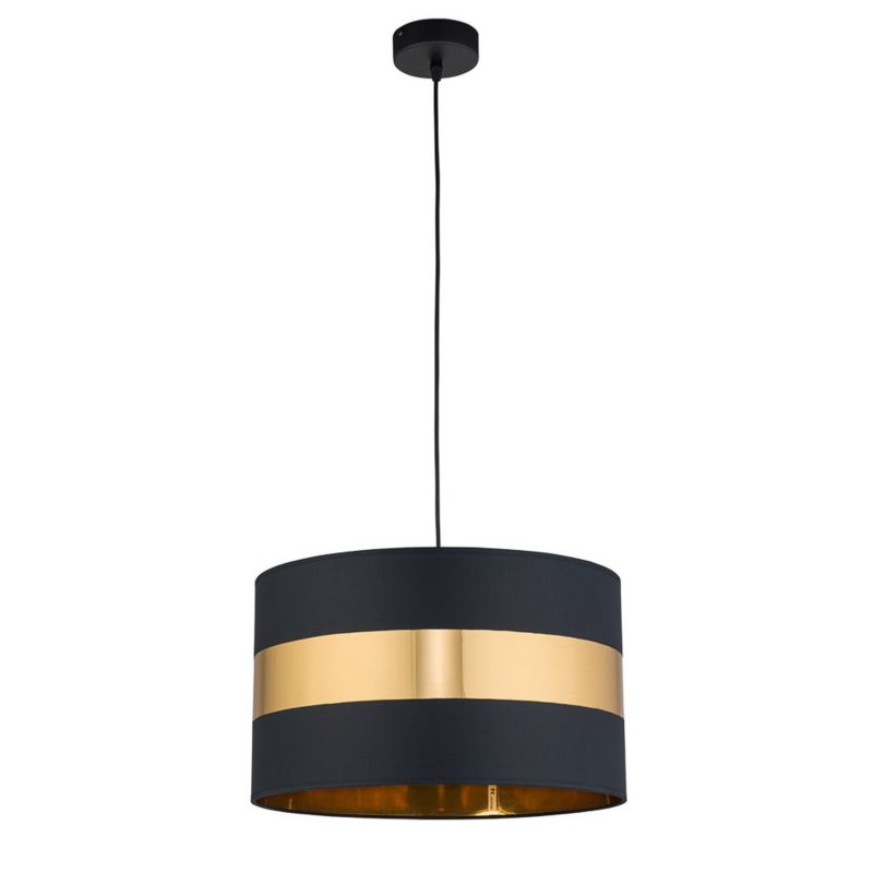 Lampa Wisząca PARIS TK Lighting Czarno Złota 1xE27 50x50 cm 1szt.