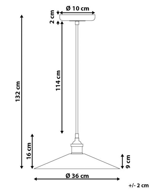 Lampa wisząca Pelly Metal Biały 1 szt.