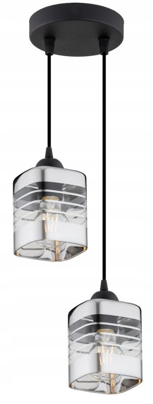 Lampa Wisząca Plafon Elko-Lighting 2-Punktowy Linea E27 czarny 1 szt