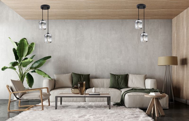 Lampa Wisząca Plafon Elko-Lighting 2-Punktowy Linea E27 czarny 1 szt