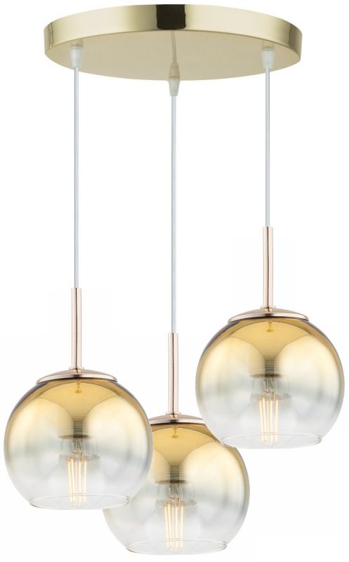Lampa Wisząca Plafon Elko-Lighting 3-Punktowa Żyrandol E27 Ombre 1 szt