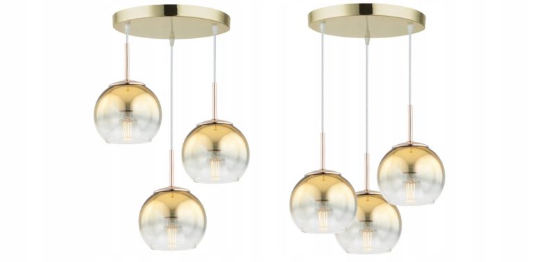 Lampa Wisząca Plafon Elko-Lighting 3-Punktowa Żyrandol E27 Ombre 1 szt