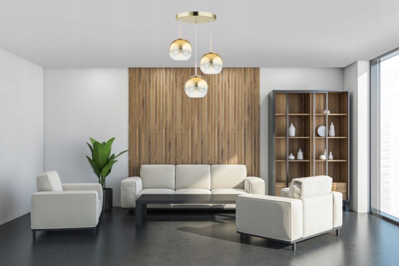 Lampa Wisząca Plafon Elko-Lighting 3-Punktowa Żyrandol E27 Ombre 1 szt