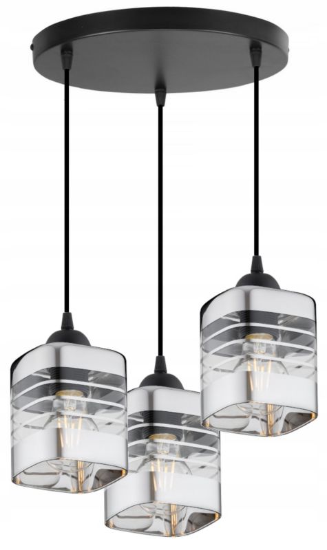 Lampa Wisząca Plafon Elko-Lighting 3-Punktowy Linea E27 czarny 1 szt
