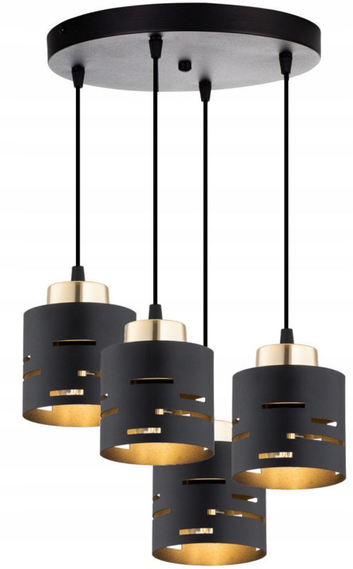 Lampa Wisząca Plafon Elko-Lighting 4-Punktowa Vox E27 czarny 1 szt