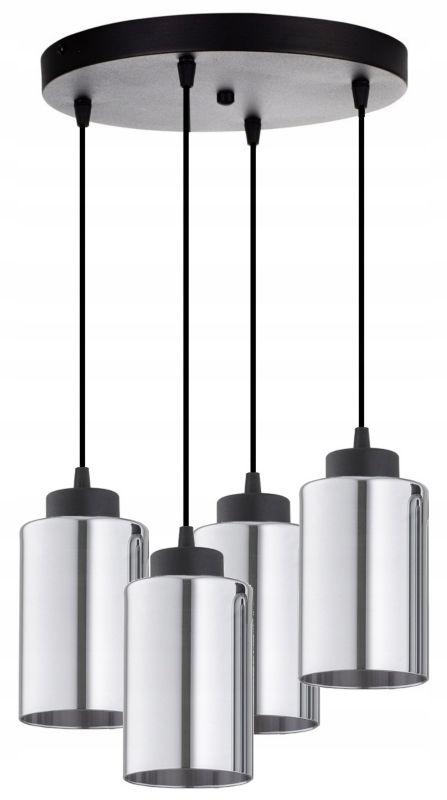Lampa Wisząca Plafon Elko-Lighting Tuba Grafitowa 4-Punktowa E27 czarny 1 szt