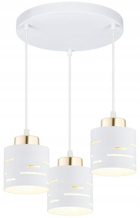 Lampa Wisząca Plafon Elko-Lighting Vox Zwis 3-Punktowy E27 biały 1 szt