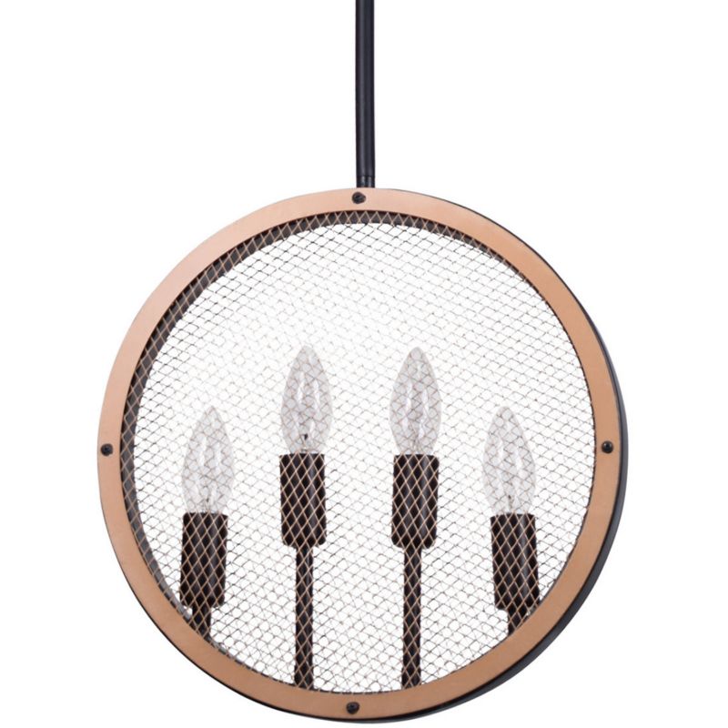 Lampa wisząca Polux Arete  czarno-brązowa wym: 129 x 35 x 35 cm 4xE14 x  1 szt.