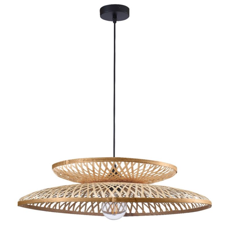 Lampa wisząca Polux Bali 9103 beżowo-czarna boho 1xE27 x 1 szt.